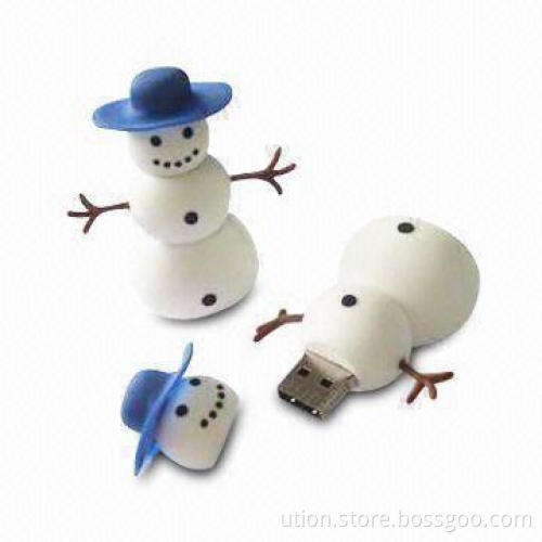 Snowman-shaped Flash Memory Stick with Up to 32GB Capacity, USB 2.0 Interface
